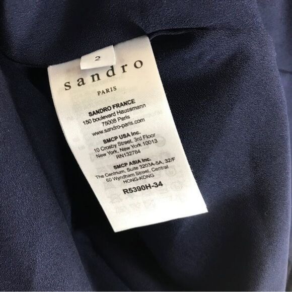 SANDRO Peaches Lace Dress in Bordeaux Size 2 - Picture 5 of 12